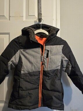 ZeroXposur Kids' Orange & Gray Sherpa-Lined Jacket - Size 5/6